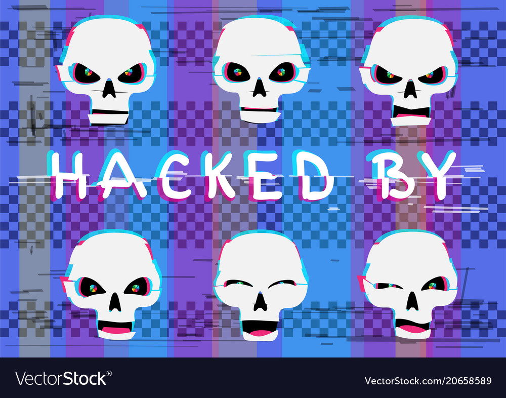 Glitch Hacker Skull Set