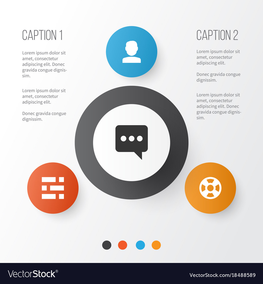 Interface icons set collection of messenger