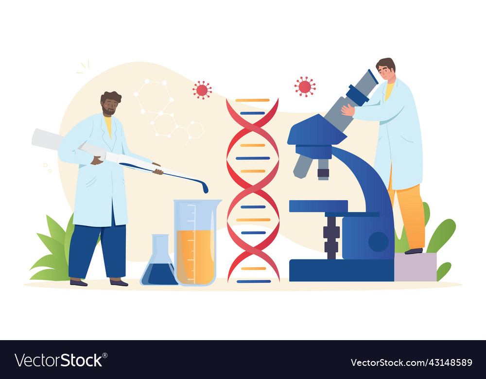Lab experiment concept vector image Lab experiment concept