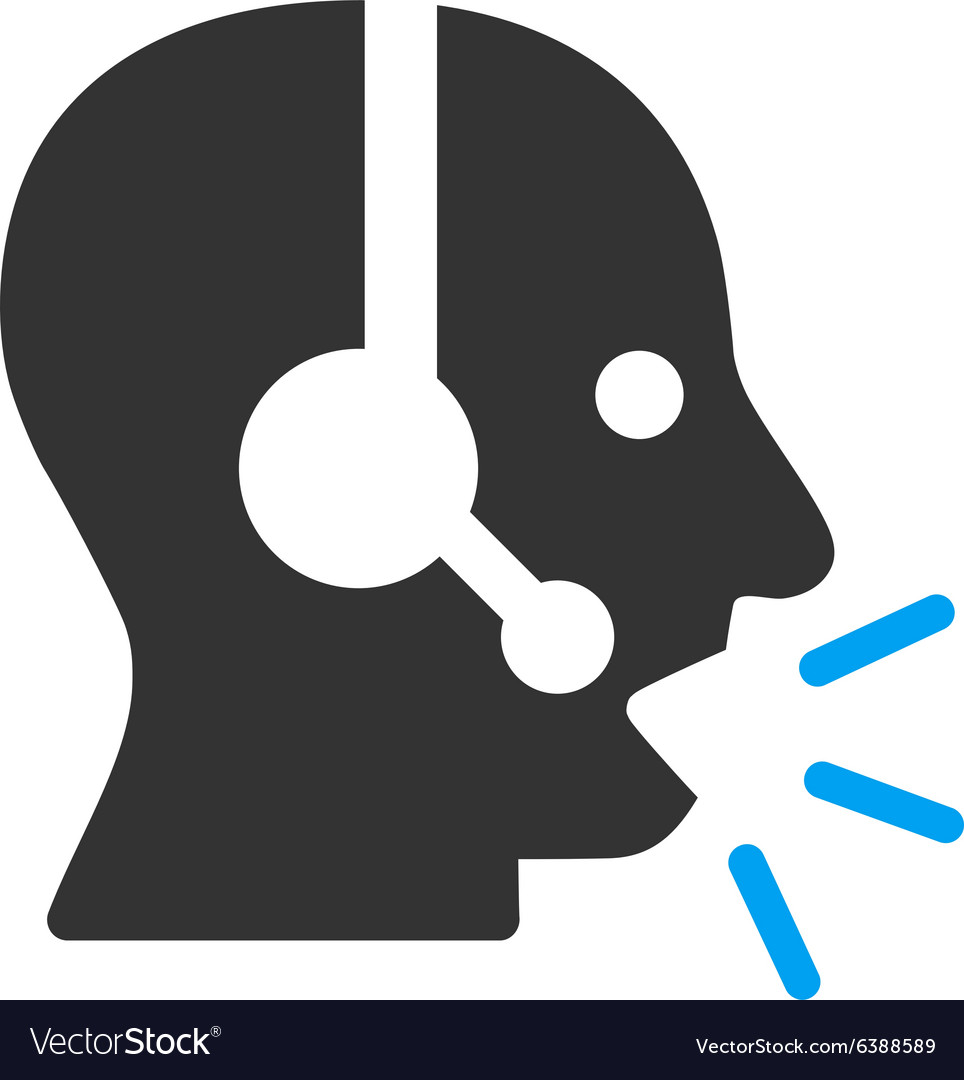 Operator message flat icon