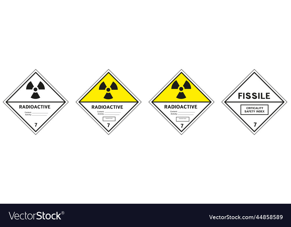 Radioactive materials of different value classes