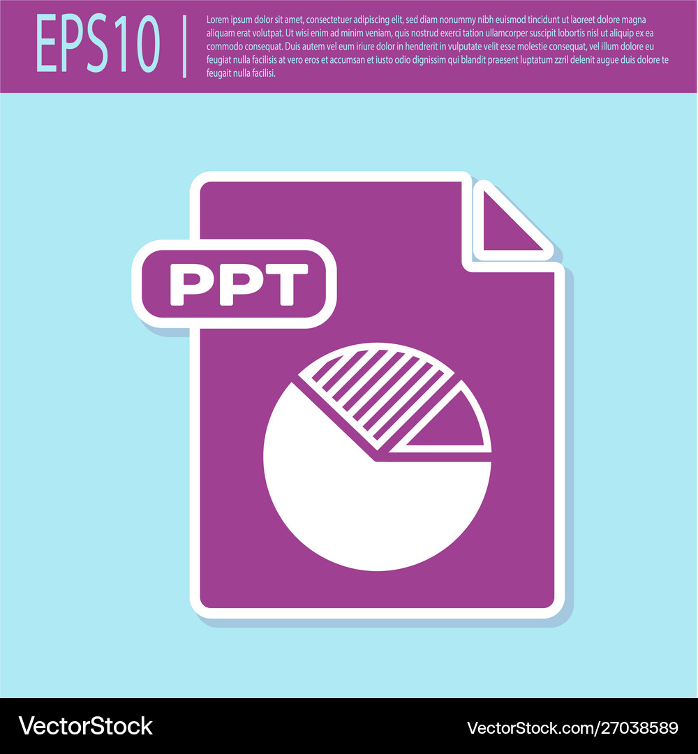 Retro purple ppt file document download Royalty Free Vector