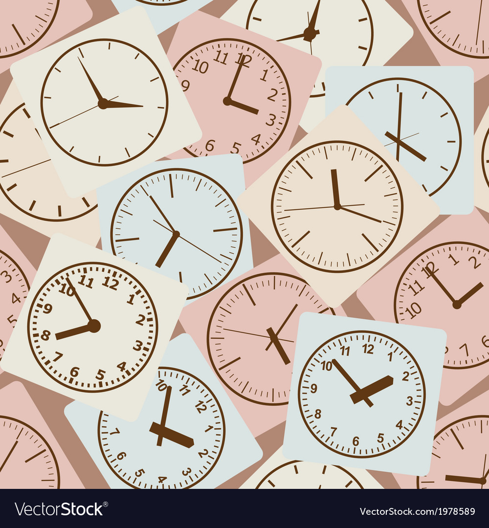 Seamless pattern composed of images hours