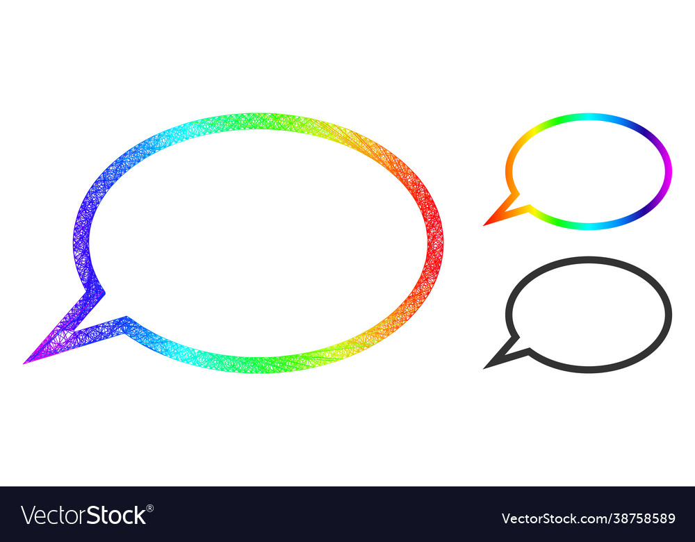 Spectral linear gradient hint cloud icon vector image Spectral linear gradient hint cloud icon