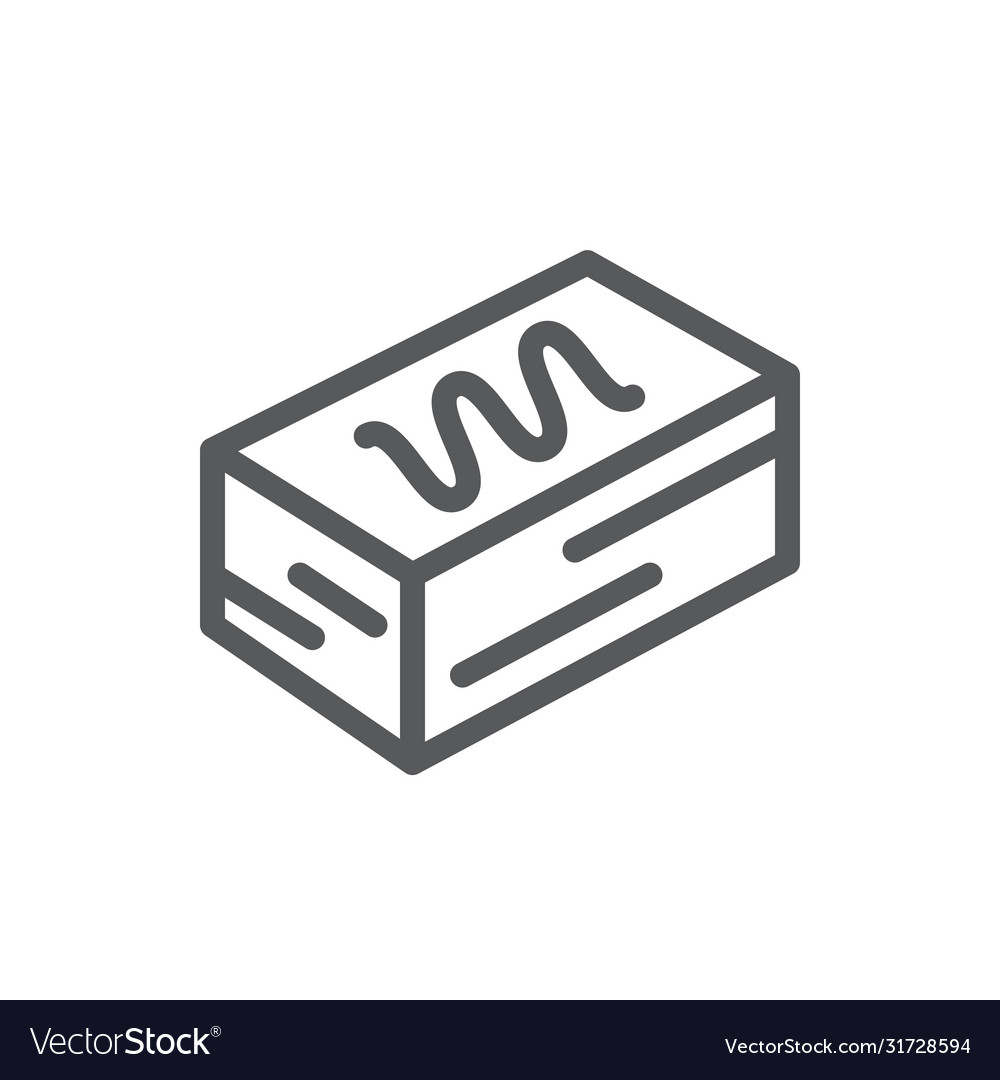 Pixel piece of cake isolated Royalty Free Vector Image