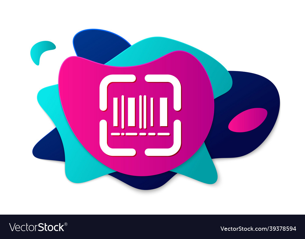 Color scanner scanning bar code icon isolated Vector Image Color scanner scanning bar code icon isolated