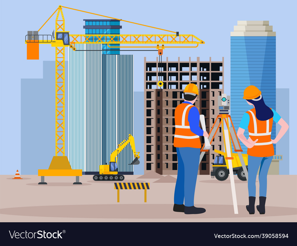 Construction site Royalty Free Vector Image - VectorStock