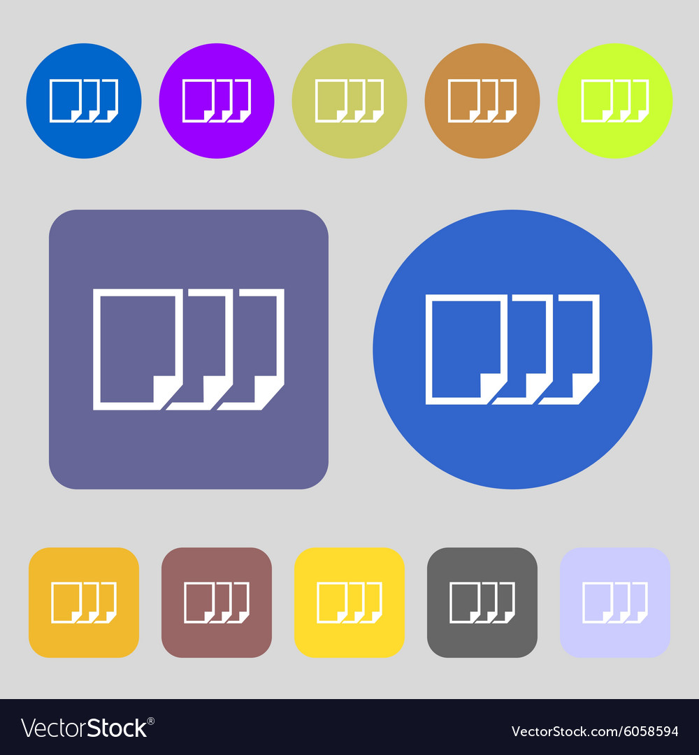 Copy file sign icon duplicate document symbol 12