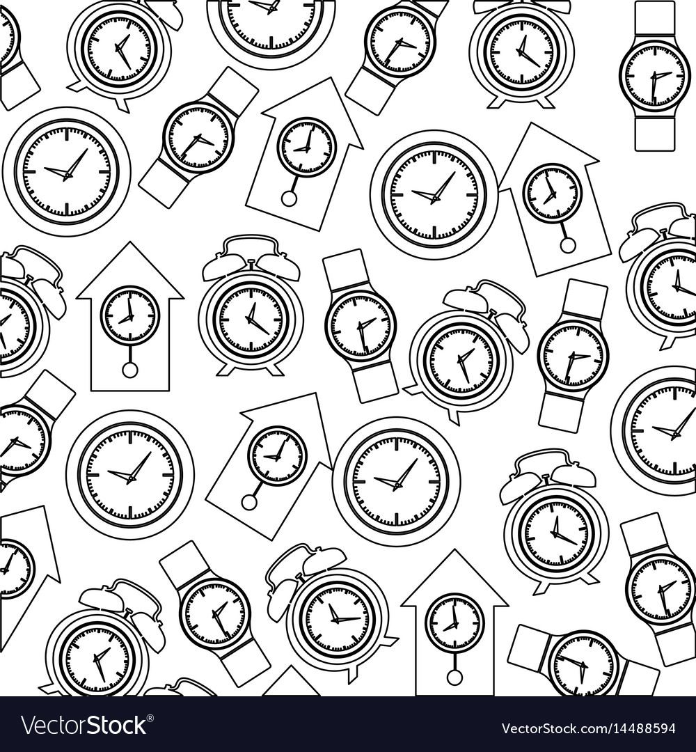 Monochrome pattern with clock models