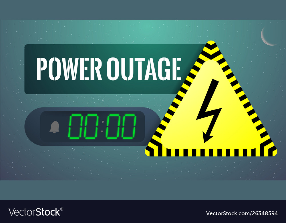 Power outage blackout concept Royalty Free Vector Image