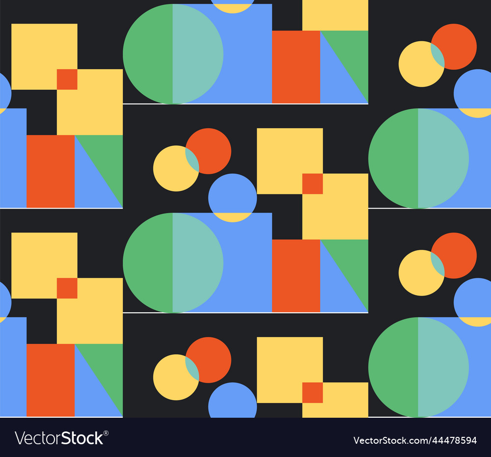 Seamless pattern simple geometry forms vector image Seamless pattern simple geometry forms