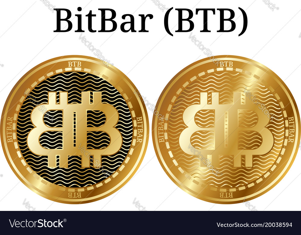 Set of physical golden coin bitbar btb