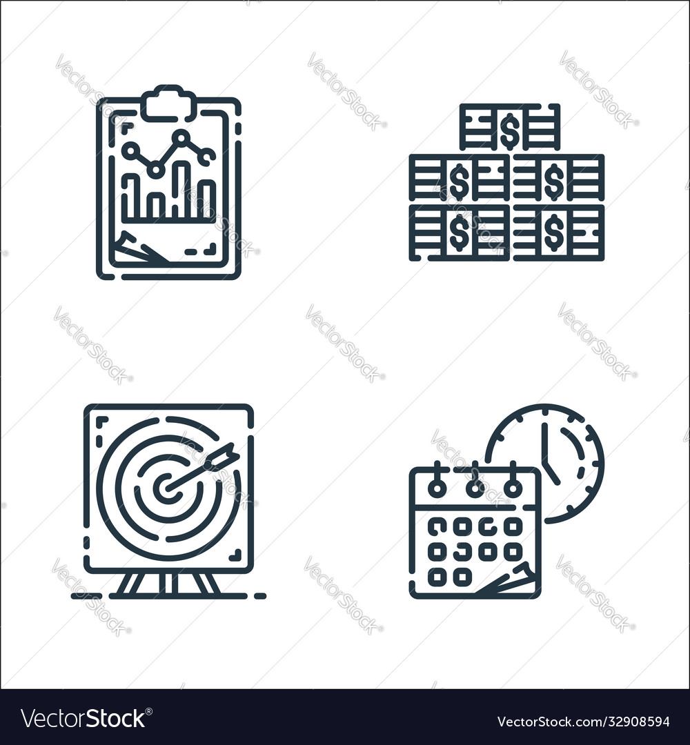 Startup line icons linear set quality Vector Image Startup line icons linear set quality