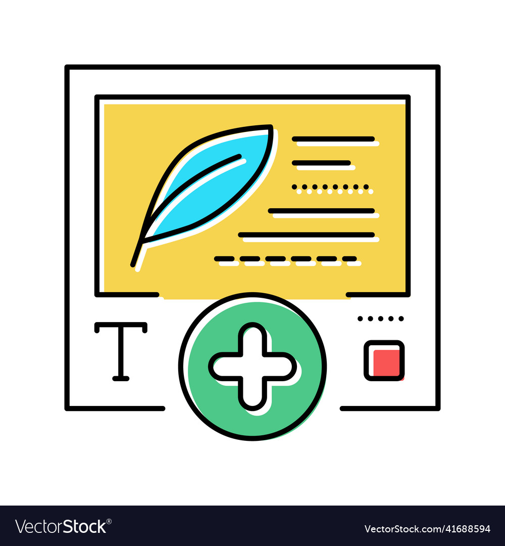 Text content ugc color icon