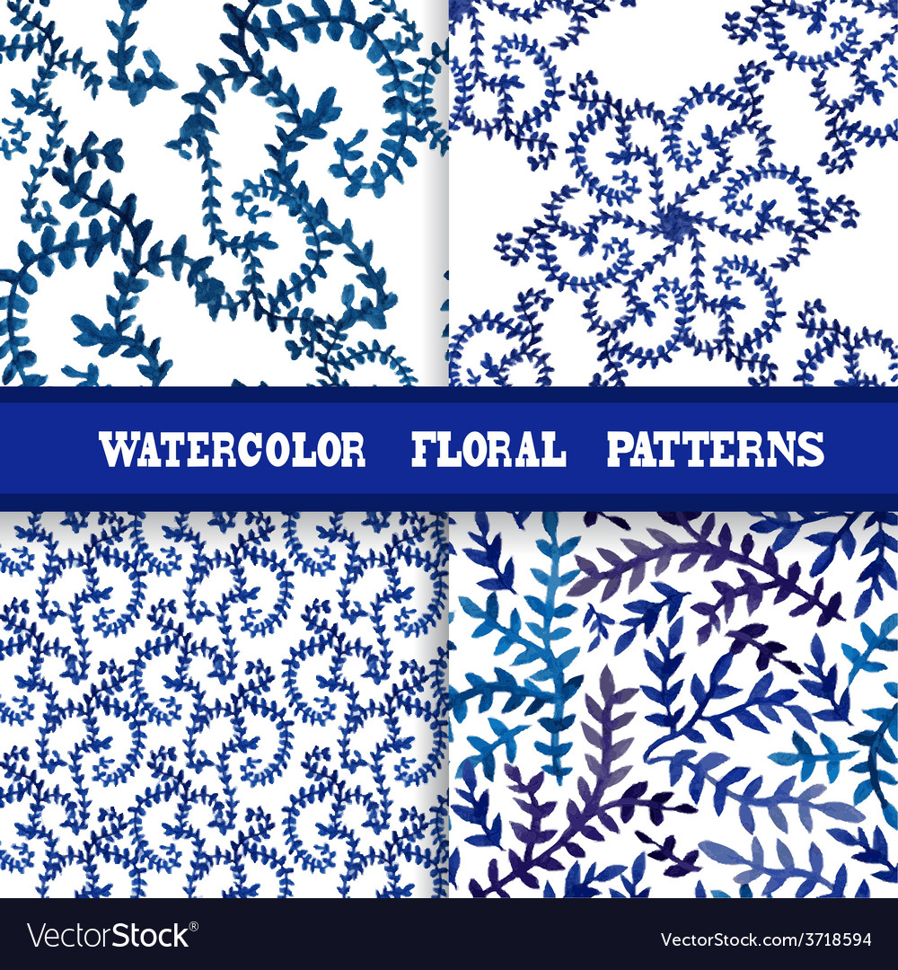 Watercolor Leaf Pattern Set