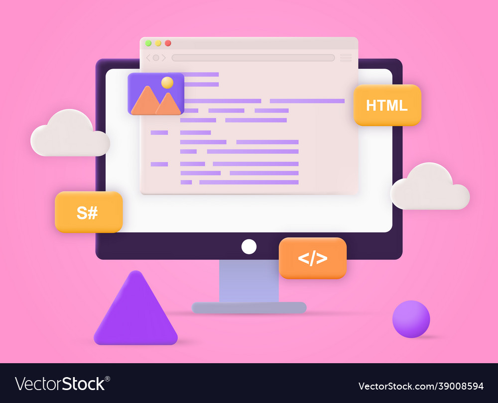 Web development concept vector image Web development concept