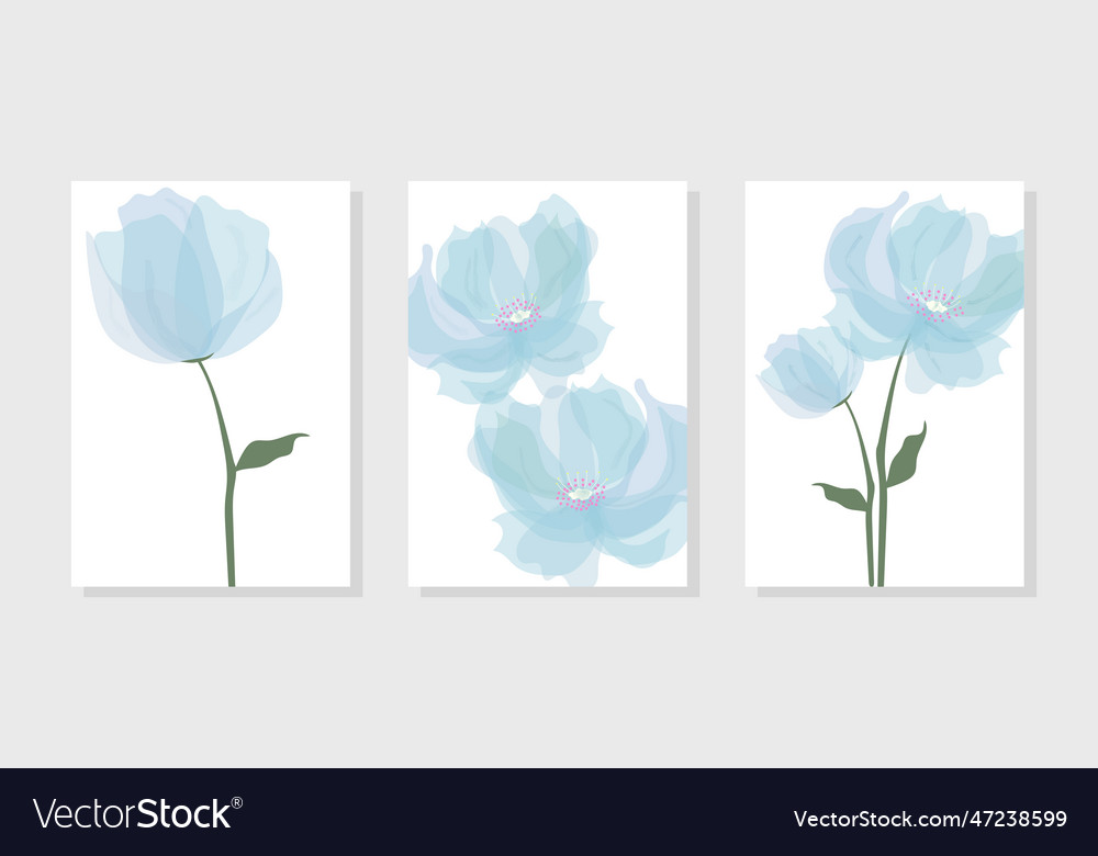 Abstract floral art wall design with watercolor vector image Abstract floral art wall design with watercolor