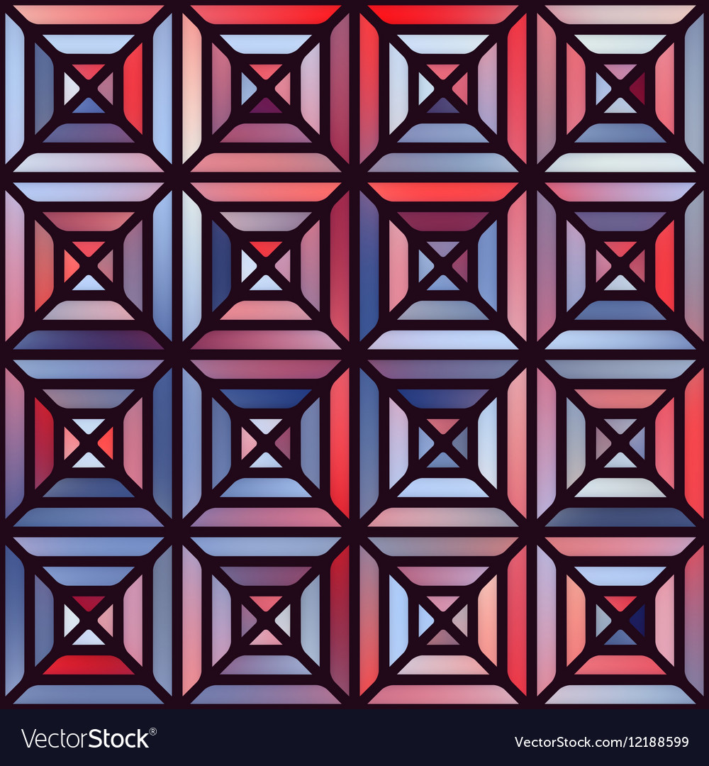 Blue and Red Mesh Square Pattern