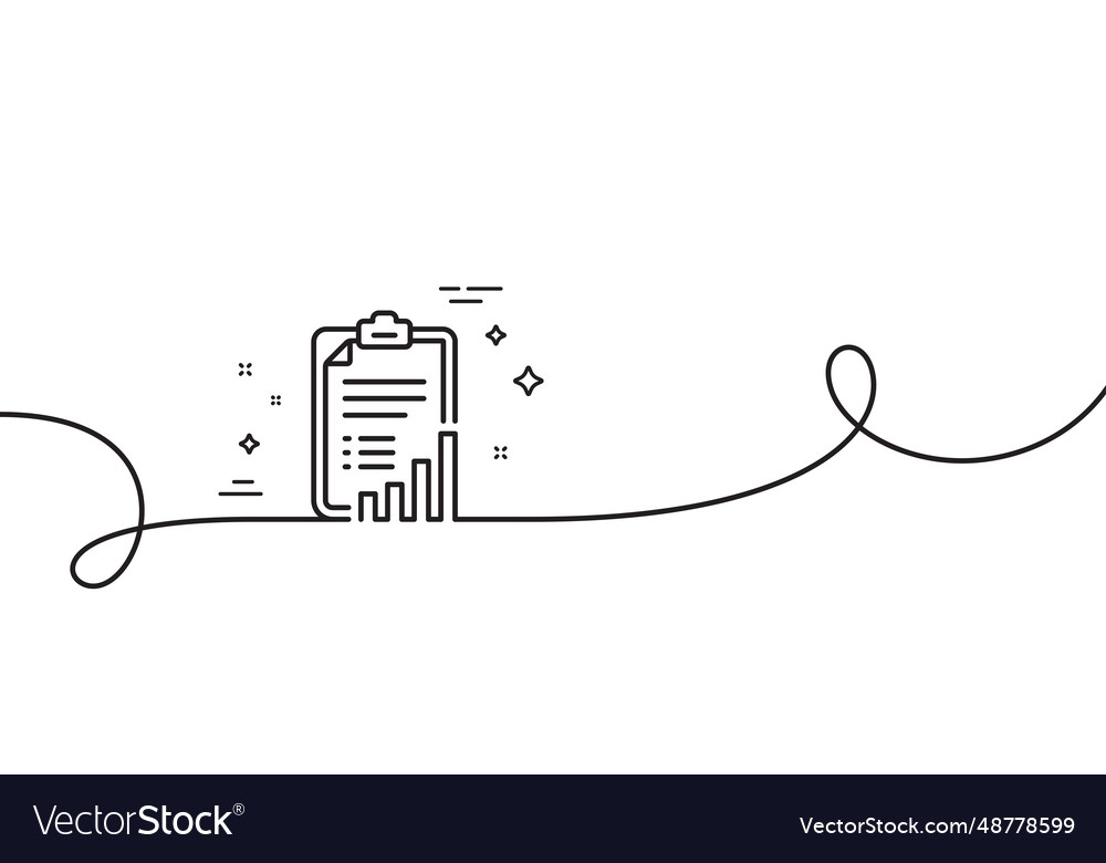 Checklist line icon graph chart sign continuous