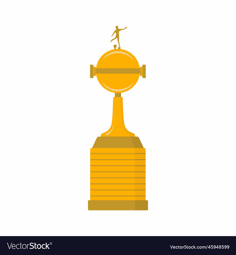 Copa libertadores trophy flat icon cartoon style Vector Image