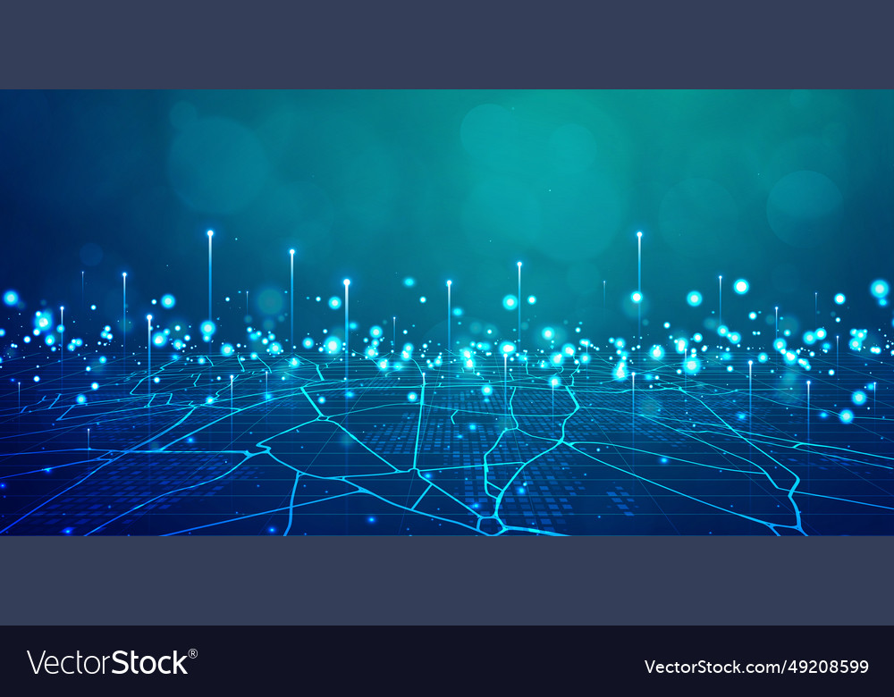 Digital technology internet network speed connect vector image Digital technology internet network speed connect
