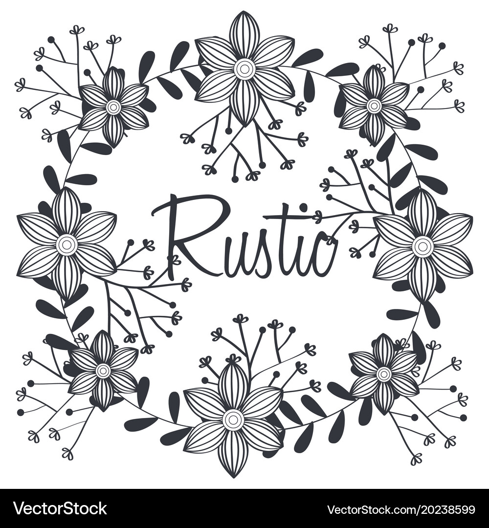 Floral rustic design Royalty Free Vector Image