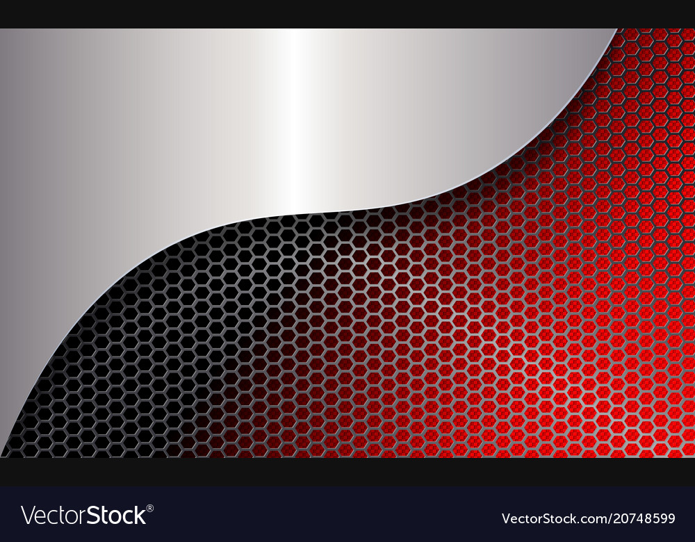 Geometric red mesh background with frame