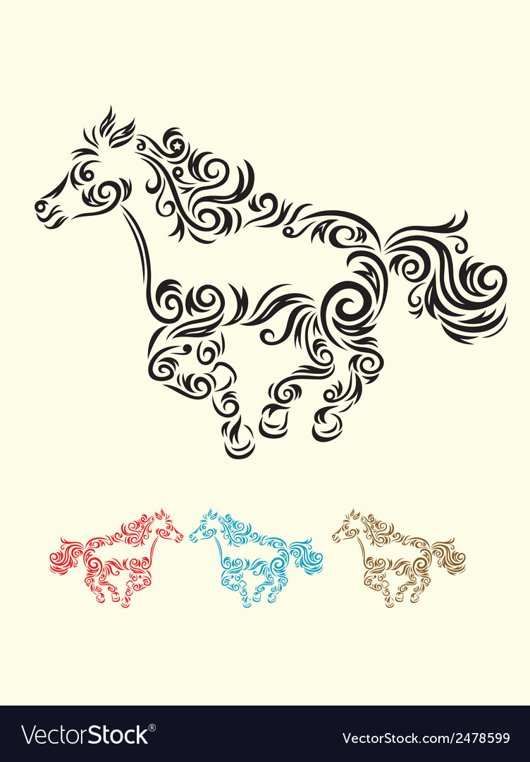 Horse Run Royalty Free Vector Image - Vectorstock