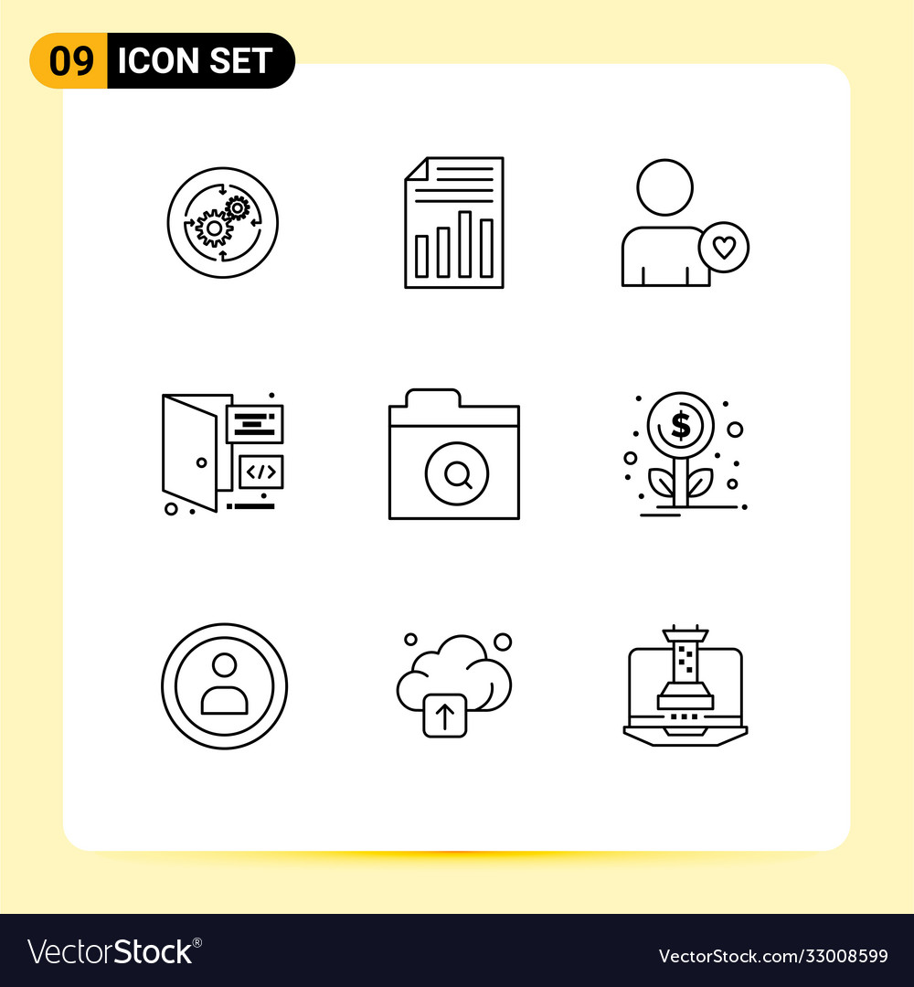 Set 9 outlines on grid for search development