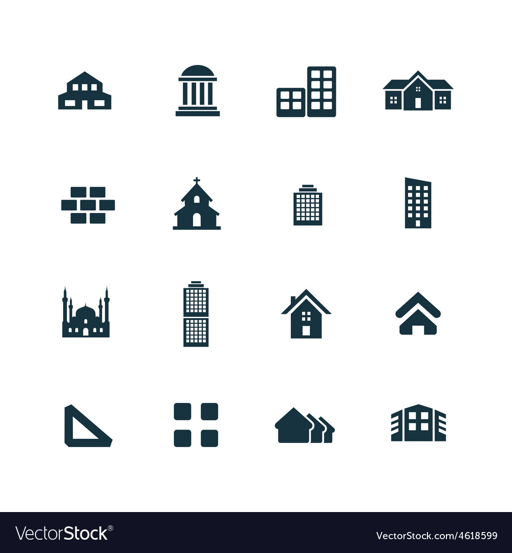 Set of architecture icons