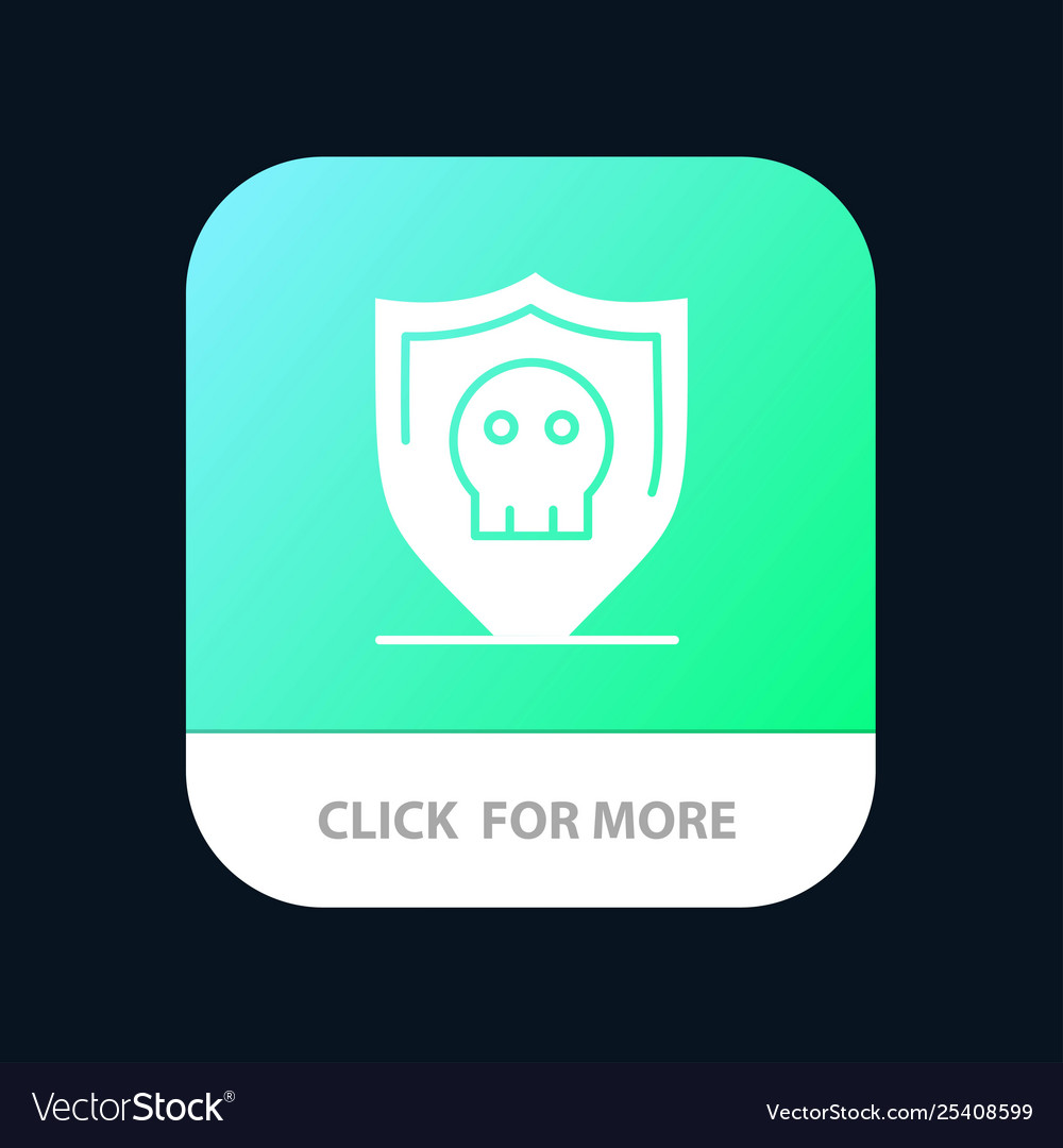 Shield security secure plain mobile app button vector image Shield security secure plain mobile app button