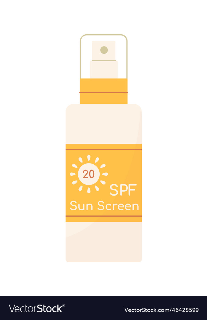 Sunscreen protection spray Royalty Free Vector Image