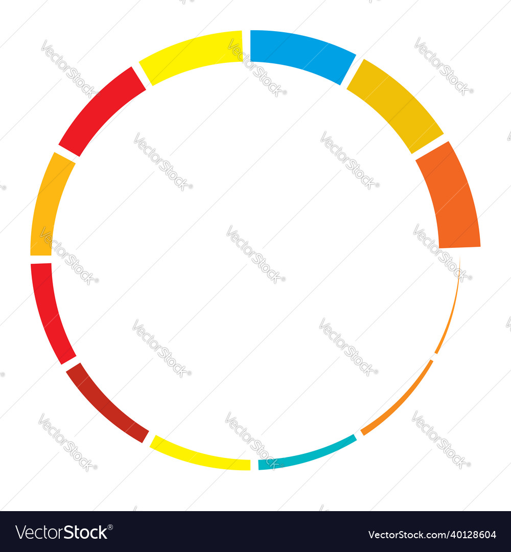 12 part section segmented circle abstract dashed vector image 12 part section segmented circle abstract dashed