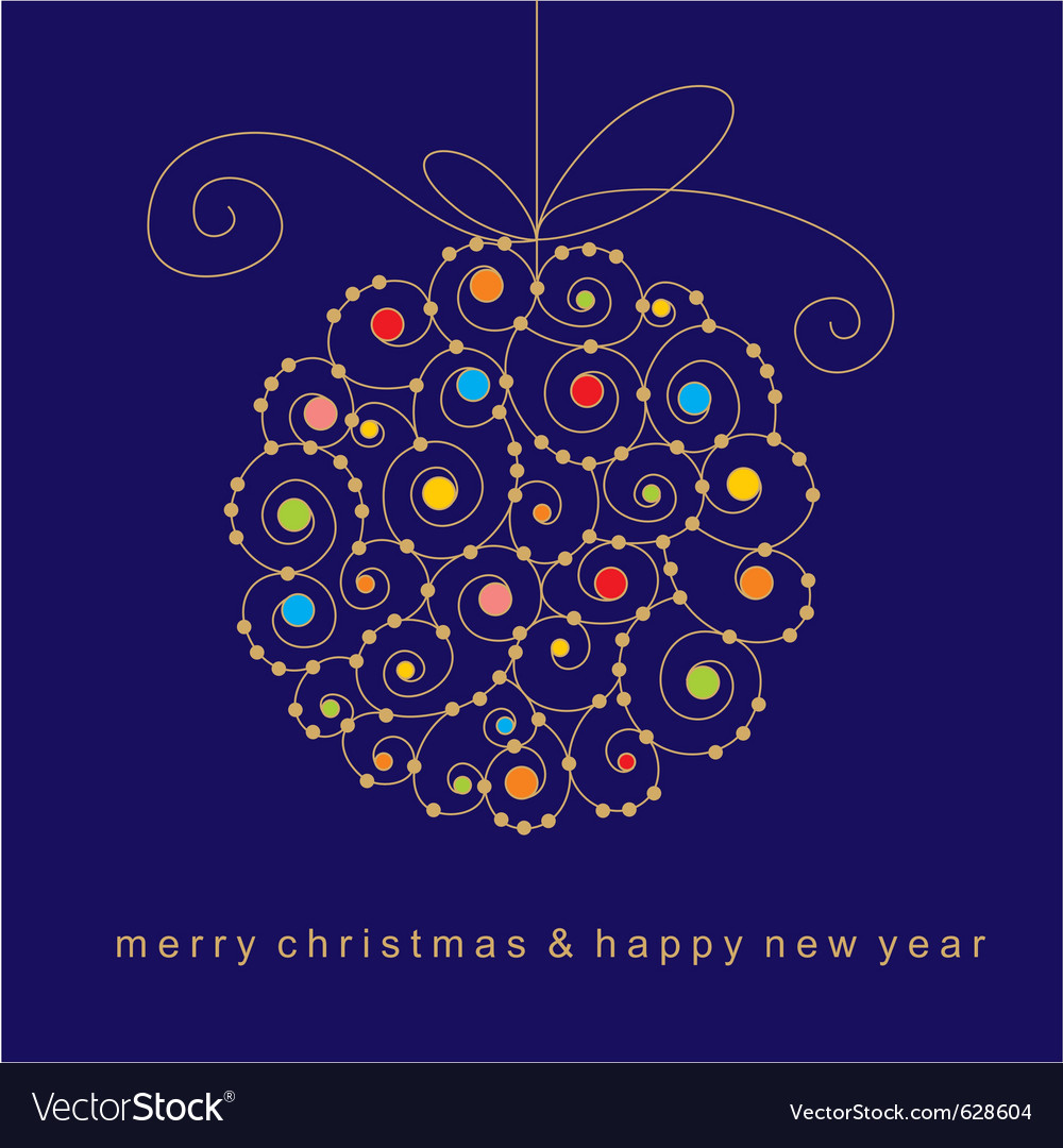 Christmas card with ball