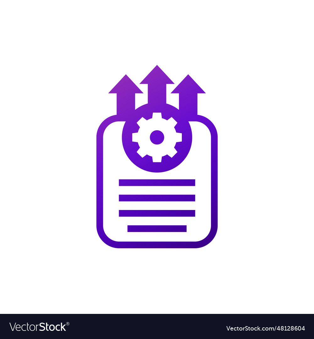 Export technical data icon on white