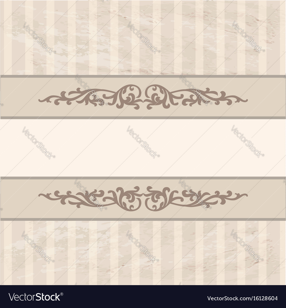 Floral vignette border vintage background old