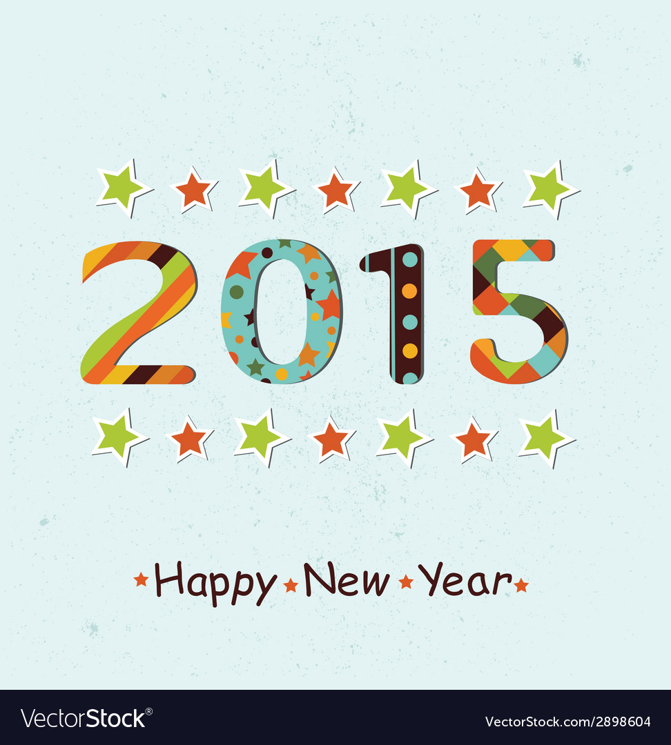 Happy new year 2015 background Royalty Free Vector Image