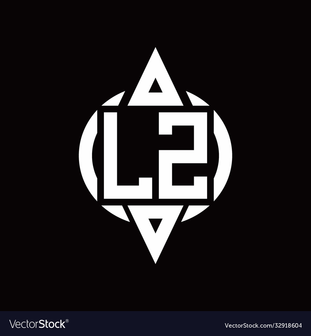 Lz logo with circle rounded combine triangle top