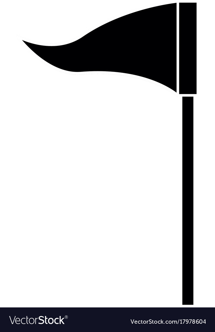 Pointer location flag isolated icon