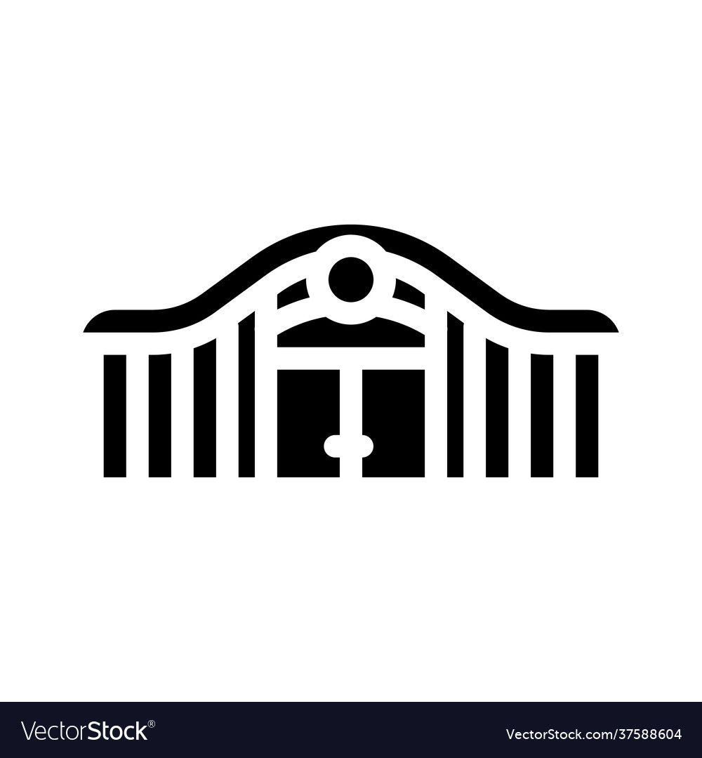 Railway station glyph icon Royalty Free Vector Image