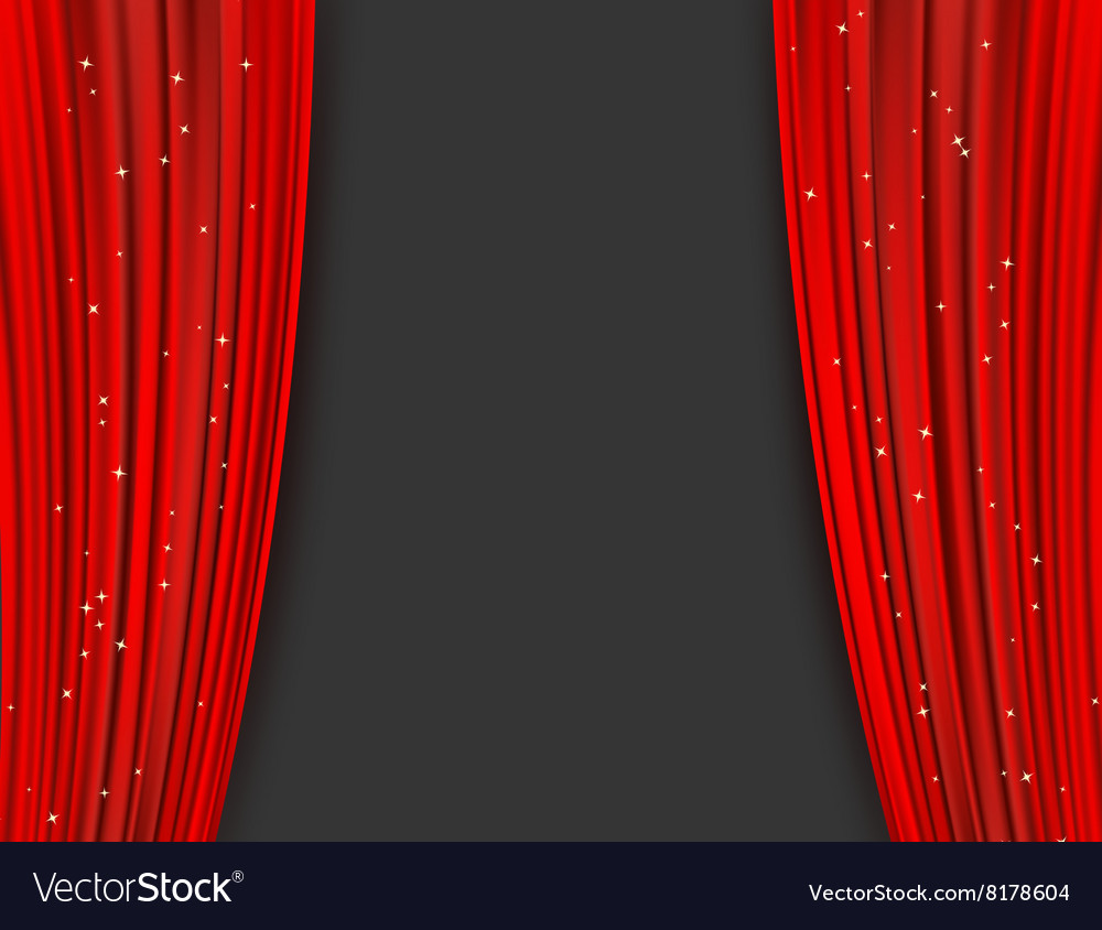 red theater curtains royalty free vector image