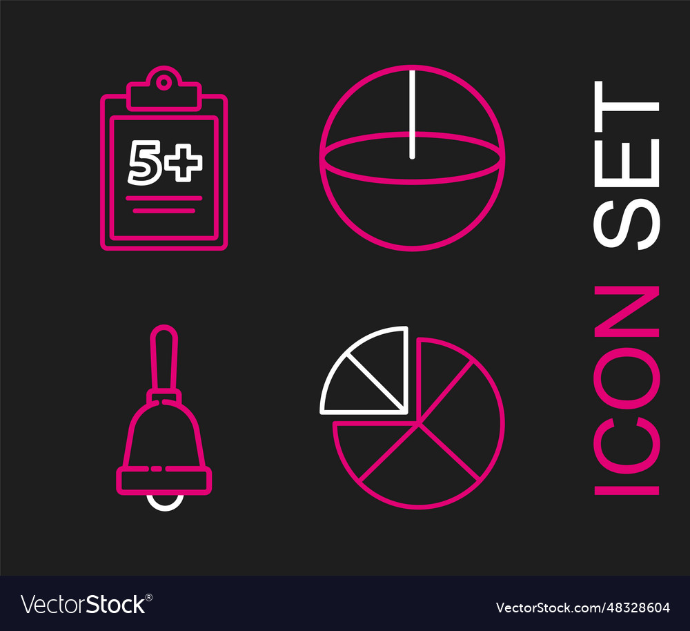 Set line graph schedule chart diagram ringing Vector Image Set line graph schedule chart diagram ringing