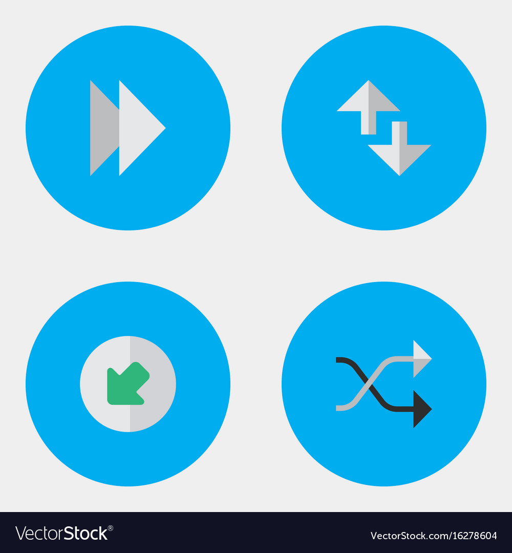 Set of simple indicator icons