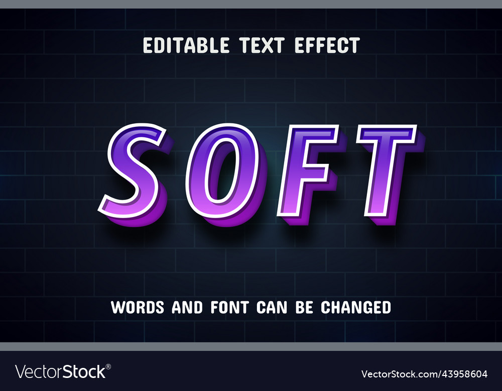 Soft text - editable effect vector image Soft text - editable effect