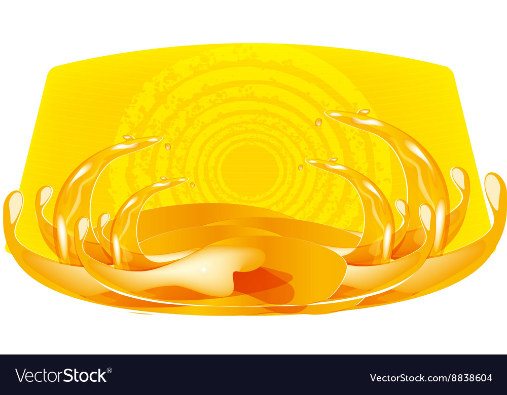 Splashes of juice over color background