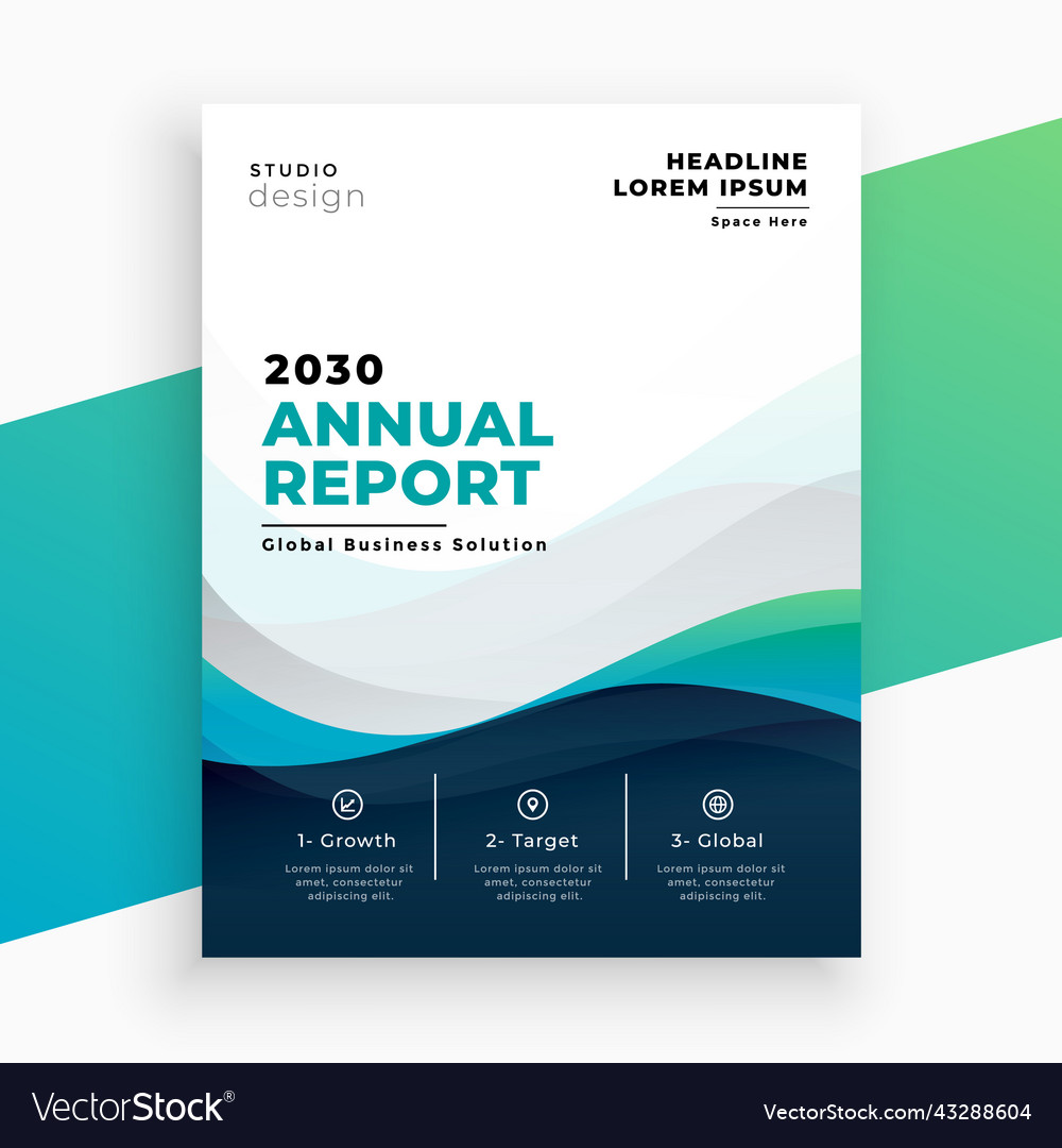 Stylish annual report business brochure template Vector Image