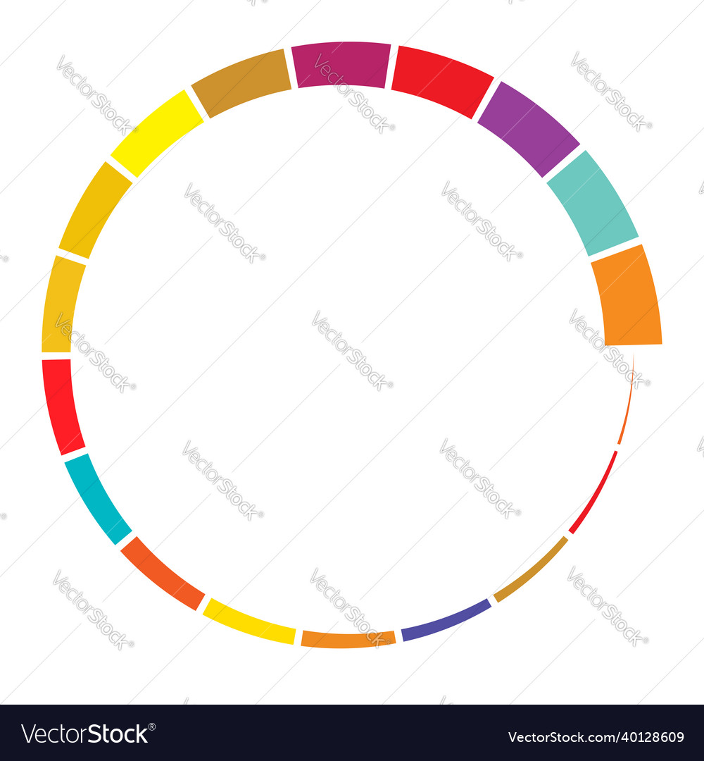 18 part section segmented circle abstract dashed vector image 18 part section segmented circle abstract dashed