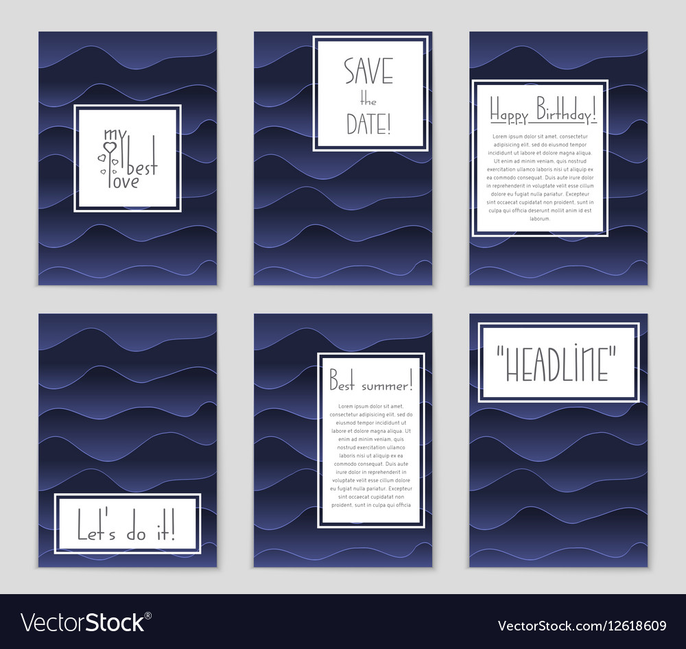 Abstract layout background set for art