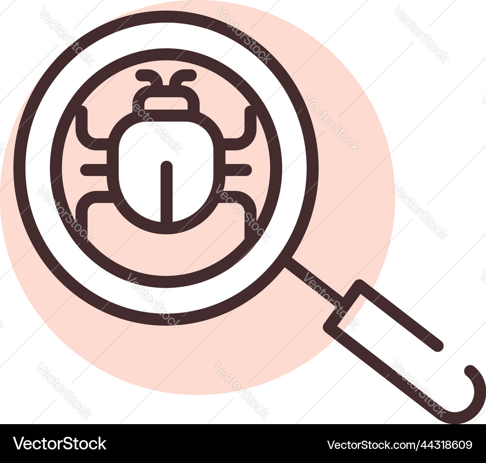 Cyber security virus search on white background Vector Image