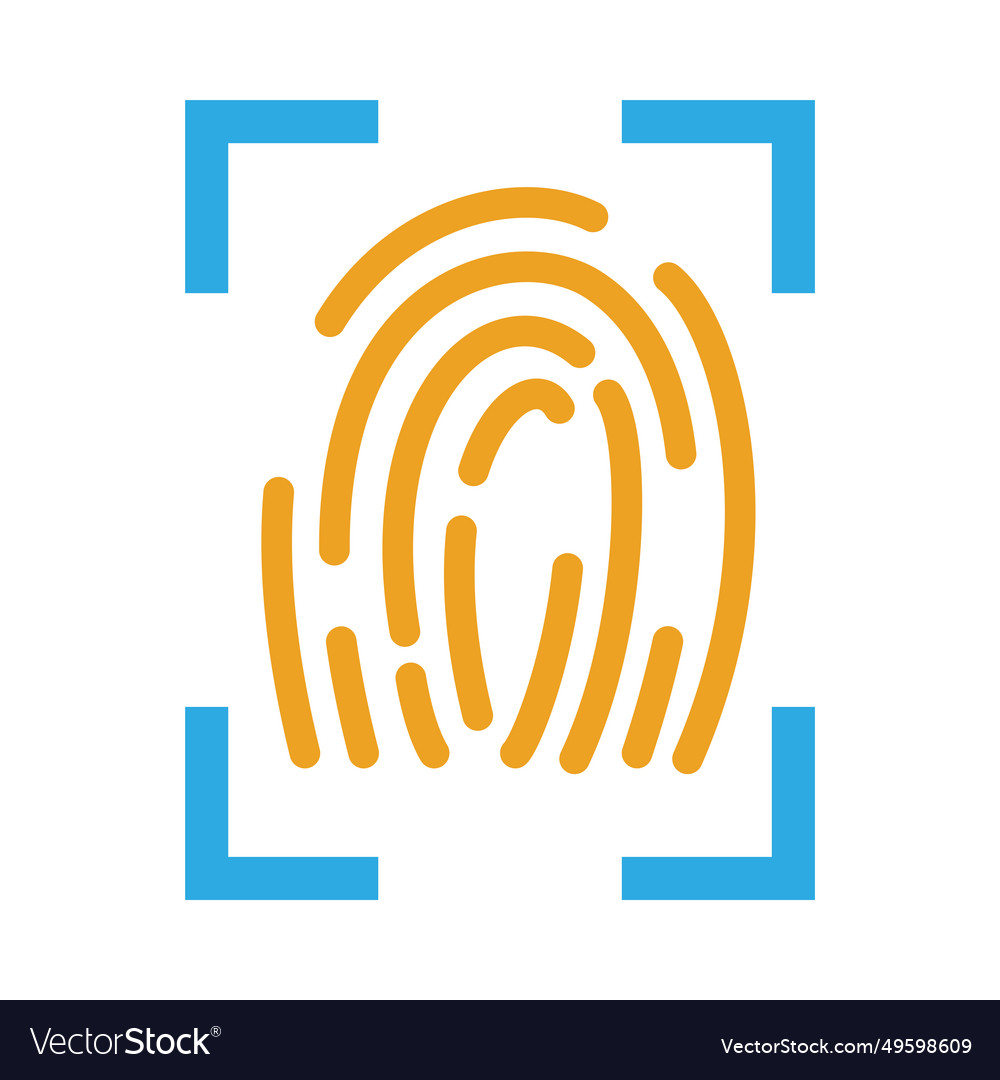 Data security with finger print Royalty Free Vector Image